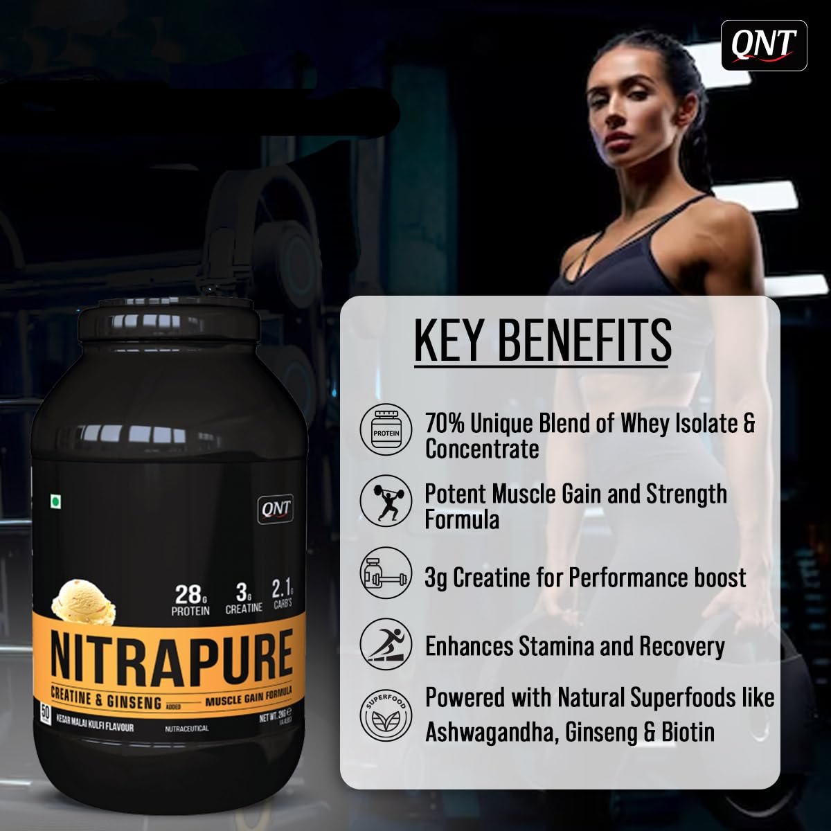 QNT Nitrapure, Blend of Whey Isolate & Concentrate - Image 9