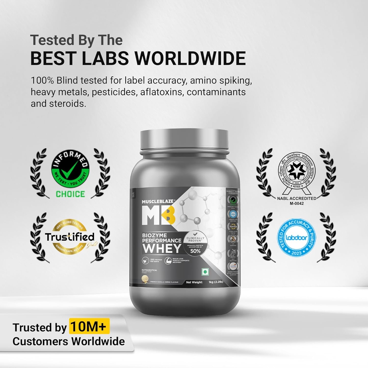 MuscleBlaze Biozyme Performance Whey Protein Powder, French Vanilla Creme - Image 4