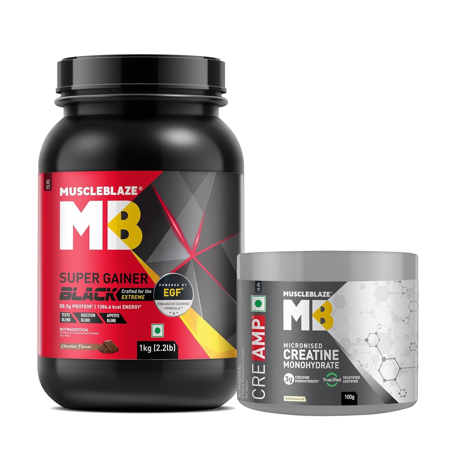 MuscleBlaze Super Gainer Black with EGF™